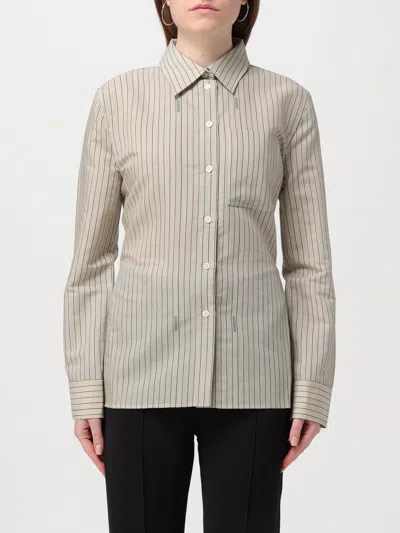 Jacquemus La Chemise De Costume Shirt In Jacquard Vert/beige