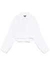 Jacquemus Shirt Le Chemise Mirada In White Cotton With Zipper