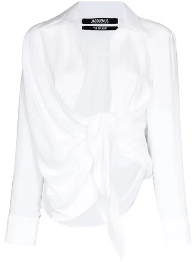 Jacquemus Women's Effortlessly Chic Bahia Shirt In White