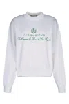 Jacquemus White Sweater With Logo Embroidered On The Front And Short Design In Cotton Woman