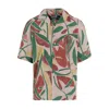 Jacquemus Mens La Chemise Fonccio Graphic-print Cotton Shirt Abstract Vegetal Pi In Green