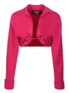 Jacquemus Pink Cotton Cropped Shirts