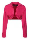 Jacquemus Pink Cotton Cropped Shirts