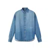 Jacquemus La Chemise De-nimes Simon With Embroidered Logo Clothing In Blue