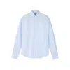 Jacquemus Simon Light Blue Shirt With Logo Lettering On The Front In Cotton Man In Blue
