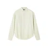 Jacquemus Simon Green Shirt With Logo Lettering On The Front In Cotton Man In Green