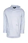 Jacquemus 'la Chemise Quadro' Grey Shirt With Embroidered Logo On The Front And Asymmetric Design In Grey