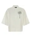Jacquemus White Shirt With Front And Back Print In Cotton Man