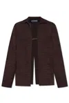 Jacquemus The Textured Night Shirt In Brown