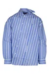 Jacquemus Light-blue Striped 'la Chemise Cuadro' In Jcqudbus.lgstpbluewh