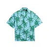Jacquemus Short-sleeved Shirt With Tropical Palm Tree Print In Multicolor