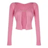 Jacquemus La Maille Pralù Ribbed Cardigan In Neon Pink