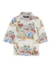 Jacquemus La Chemise Simon Printed Cotton Shirt In Printcapricarswhite