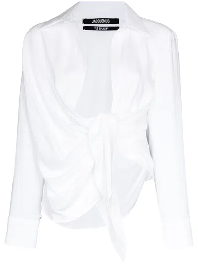 Jacquemus Women's Effortlessly Chic Bahia Shirt In White
