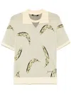 Jacquemus Crew Neck Graphic Print Polo Shirt In Yellow