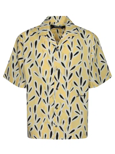 Jacquemus Man Shirt Pastel Yellow Size 42 Cotton