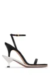 Jacquemus Les Doubles 100mm Sandals In Black/white