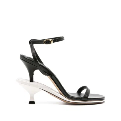 Jacquemus The Doubles Sandals In Black_white