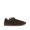 Jacquemus The Tennis Leather-trimmed Suede Sneakers In Brown