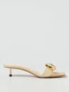 Jacquemus Geometric Buckle Mules In Ivory