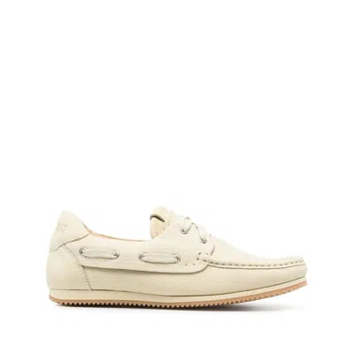 Jacquemus Moc-toe Leather Boat Shoes In Yellow