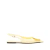 Jacquemus Neutral Les Slingbacks Duelo Leather Ballet Pumps In Yellow
