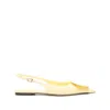 Jacquemus Neutral Les Slingbacks Duelo Leather Ballet Pumps In Yellow