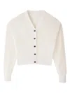 Jacquemus Short Cardigan Sweater In White