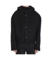 Jacquemus Hooded Long Sleeve Outerwear Collection In Black