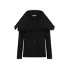 Jacquemus Short Coat With Oversized Collar And Wool Blend