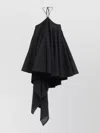 Jacquemus Courte Asymmetric Cotton-blend Crepon Halterneck Dress In Black