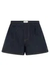 Jacquemus Amelo De-nîmes Blue Cotton Cashmere Shorts In Blue