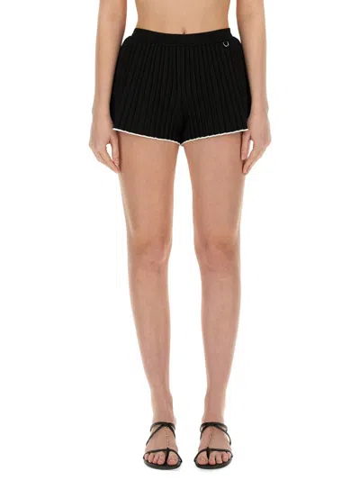 Jacquemus Black Les Sculptures 'le Short Maille Plissé' Shorts