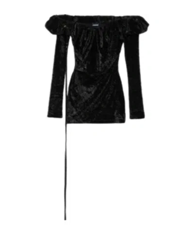 Jacquemus Short Pendant Mini Dress In Black