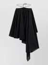 Jacquemus Courte Asymmetric Cotton-blend Crepon Halterneck Dress In Black