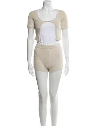 Pre-owned Jacquemus Short Set In White