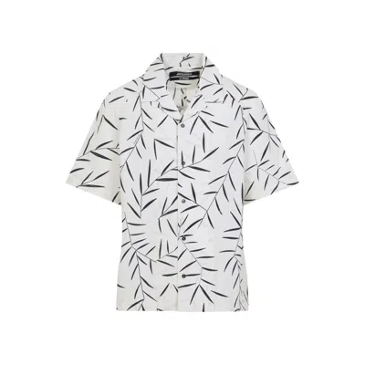 JACQUEMUS JACQUEMUS SHORT-SLEEVE ABSTRACT LEAF PRINT COTTON SHIRT