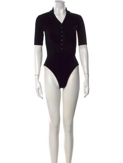 Pre-owned Jacquemus Short Sleeve Bodysuit In Black