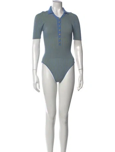 Pre-owned Jacquemus Short Sleeve Bodysuit In Blue