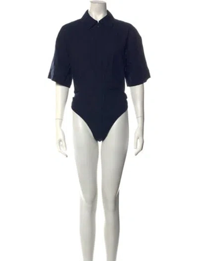 Pre-owned Jacquemus Short Sleeve Bodysuit In Blue