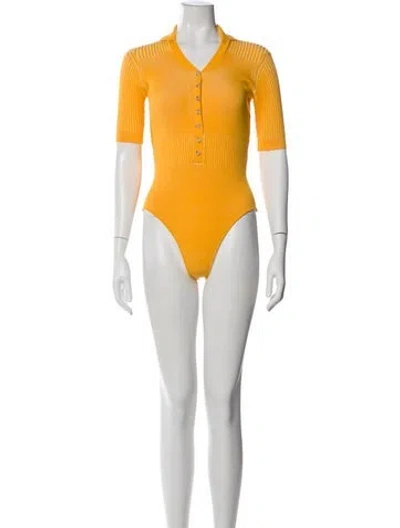 Pre-owned Jacquemus Short Sleeve Bodysuit In Neutral