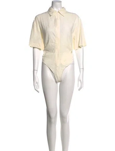 Pre-owned Jacquemus Short Sleeve Bodysuit In Neutral