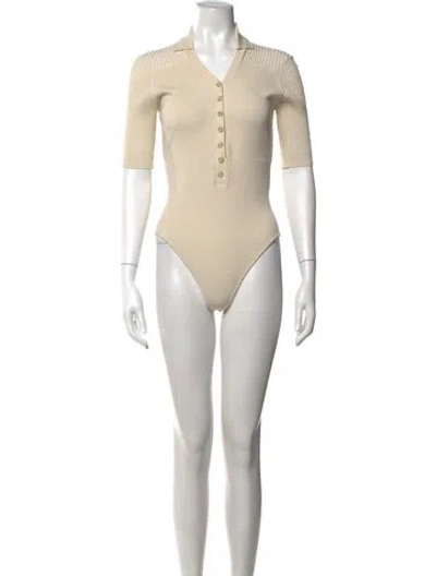 Pre-owned Jacquemus Short Sleeve Bodysuit In Neutrals