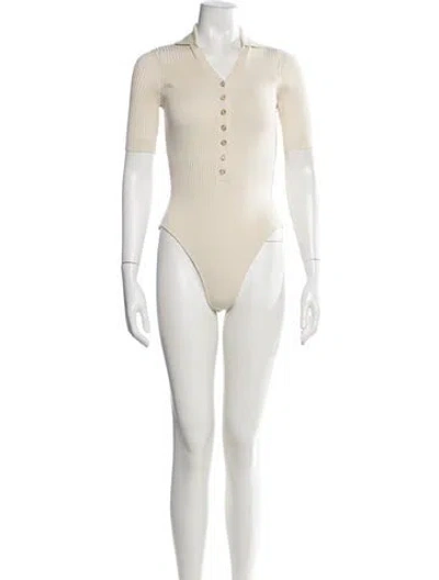 Pre-owned Jacquemus Short Sleeve Bodysuit In Neutrals