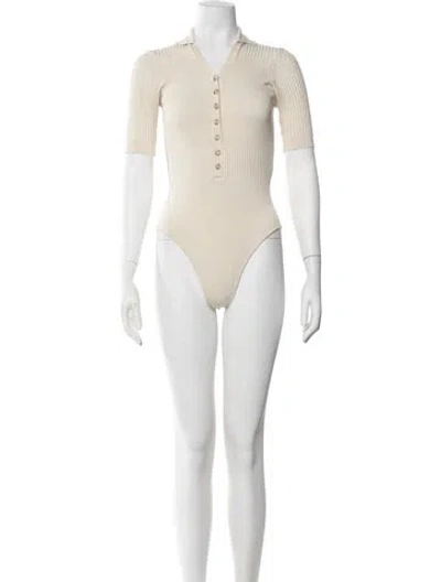 Pre-owned Jacquemus Short Sleeve Bodysuit In Neutrals