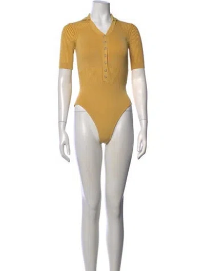 Pre-owned Jacquemus Short Sleeve Bodysuit In Neutrals