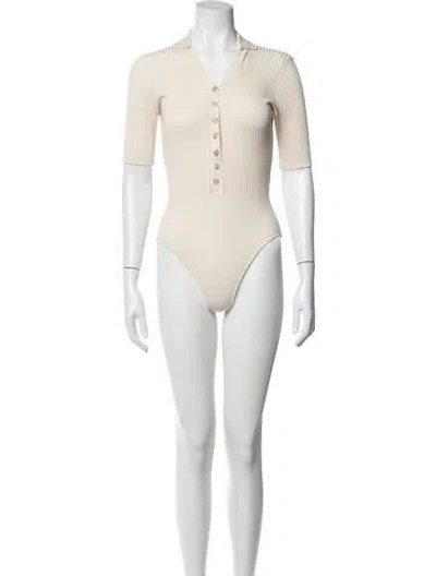Pre-owned Jacquemus Short Sleeve Bodysuit In Neutrals