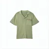 Jacquemus Short-sleeve Button-down Cardigan With Notched Collar In Green