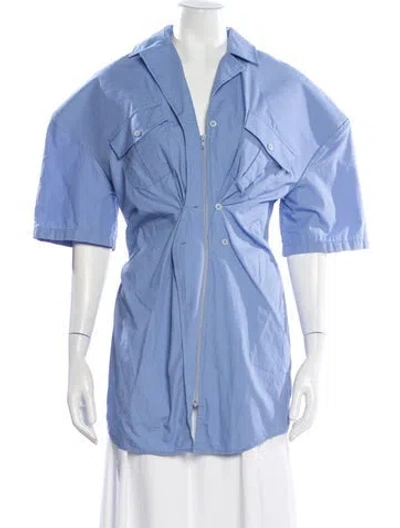 Pre-owned Jacquemus Short Sleeve Button-up Top In Blue