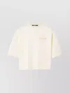 Jacquemus Beige Crewneck Logo T-shirt In Neutral
